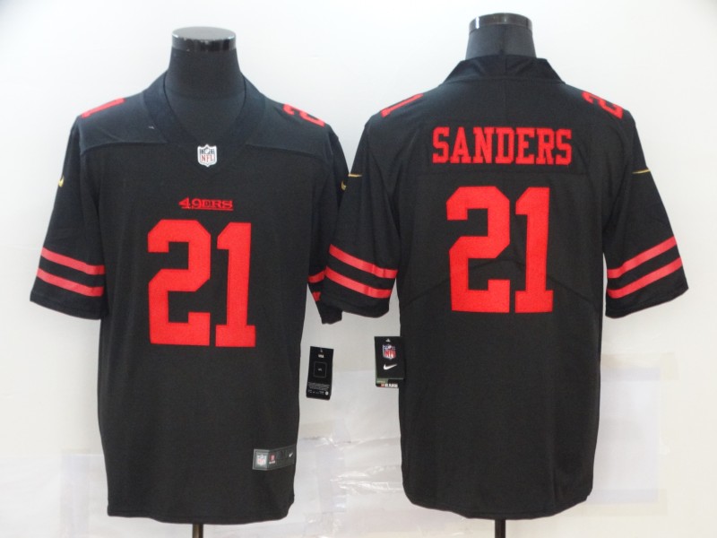 Men's San Francisco 49ers Deion Sanders #21 Black Jersey